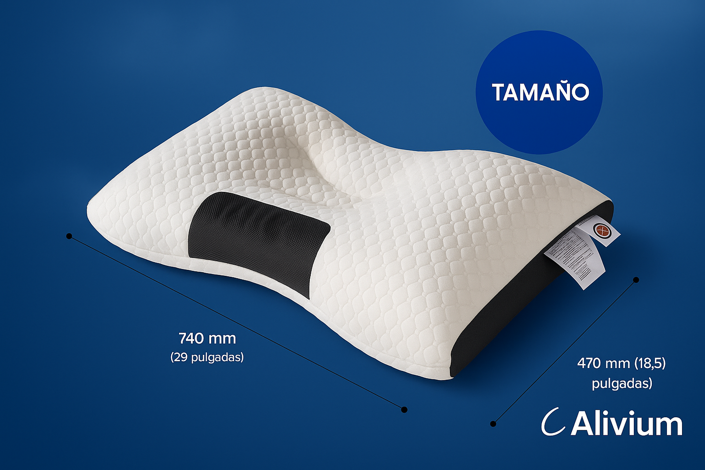 ALIVIUM® Almohada viscoelástica cervical