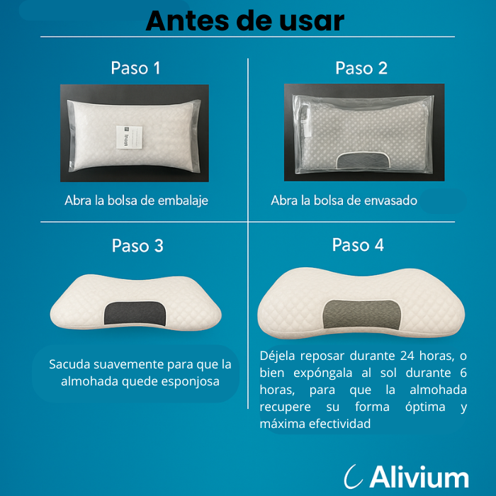 ALIVIUM® Almohada viscoelástica cervical